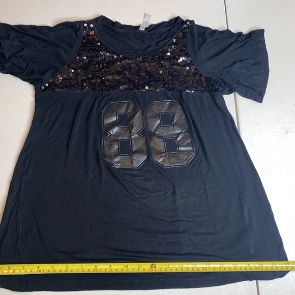 Team 88 Black T-shirt with Sequin Chest - Picture 13 of 13